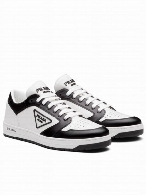 Prada Unisex District Perforated Leather Sneakers Black