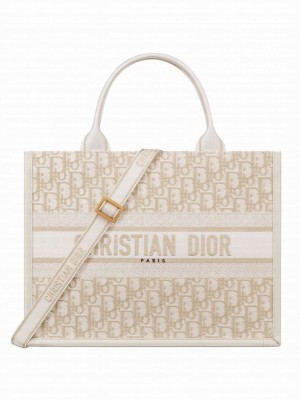 Christian Dior Medium Dior Book Tote Cream