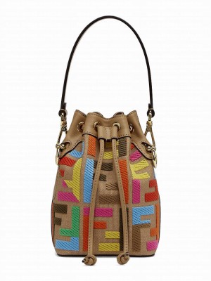 Fendi Mon Tresor Multicolor FF Canvas Mini Bag 8BS010 Polychrome