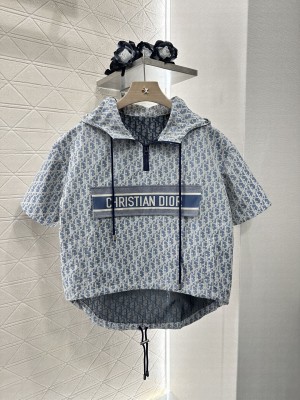 Christian Dior Dioriviera Set Blue and White Dior Oblique Jacquard Technical Taffeta