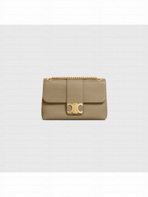 CELINE MEDIUM CELINE VICTOIRE BAG IN SUPPLE CALFSKIN 115852 BROWN SEPIA