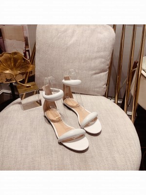 Gianvito Rossi BIJOUX 05 leather Flat Sandals Spring/Summer 2021 Collection White