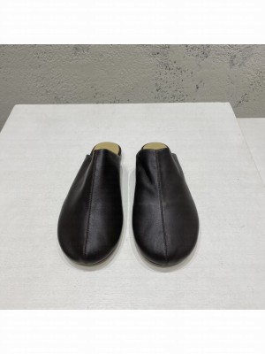 BOTTEGA VENETA Lambskin Flat Mules Coffee 2022 Collection