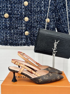 Louis Vuitton Blossom Slingback Pump Brown