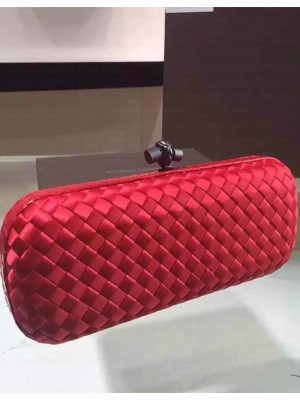 Bottega Veneta stretch knot clutch 8651# Red