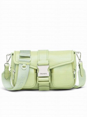 Prada Pocket Nappa Leather Bag 1BD295 Green