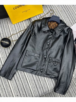 Louis Vuitton Women's Leather Jacket Black