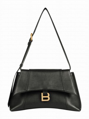 Balenciaga Downtown Small Shoulder Bag Black