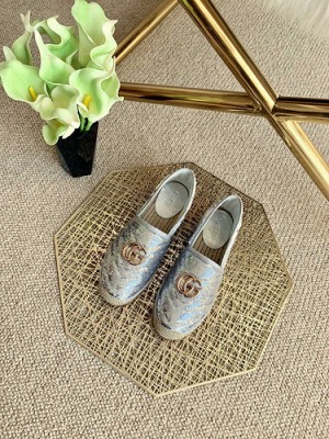 GUCCI SEQUINS GG MATELASSÉ ESPADRILLES SILVER 05 2021 Collection
