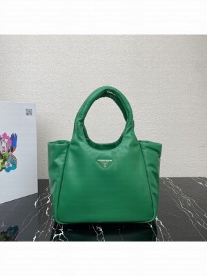 Prada Medium padded Soft nappa leather bag 1BG413 green
