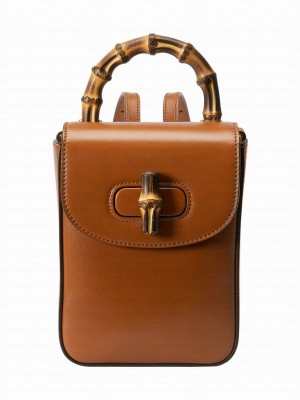 Gucci Bamboo Mini Handbag 702106 Coffee