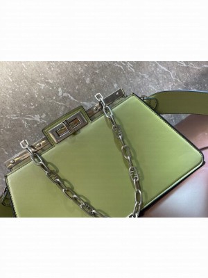 Fendi Peekaboo Cut Medium soft nappa leather bag 8BN340 Mustard