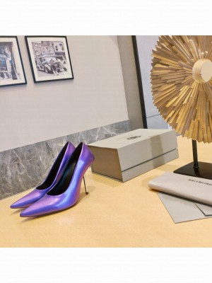 BALENCIAGA HEEL 10CM POINTED TOE PUMPS PURPLE 2022