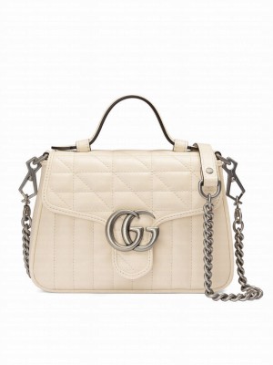 Gucci GG Marmont Mini Handbag 583571 Cream