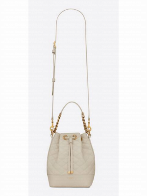 SAINT LAUREN EMMANUELLE SMALL BUCKET BAG IN QUILTED LAMBSKIN 6976401 ANTIQUE VINTAGE