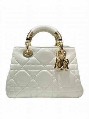 Christian Dior Small Lady 95.22 Bag Cream