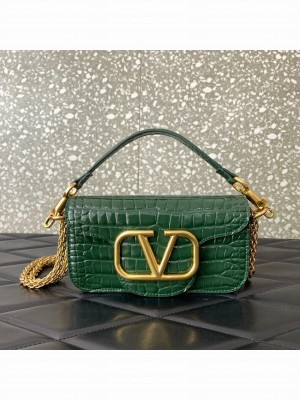 VALENTINO GARAVANI Loco Calf leather bag WA0K53 green