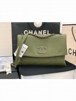 Chanel Grained Calfskin Shoulder Bag AS8095 green