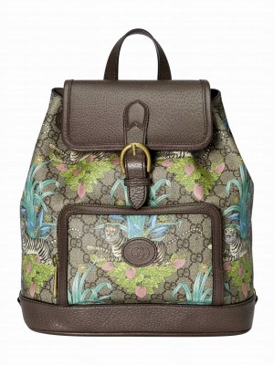 Gucci Tiger GG Backpack 674147 Green
