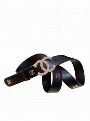 Chanel Cowhide Belt Black