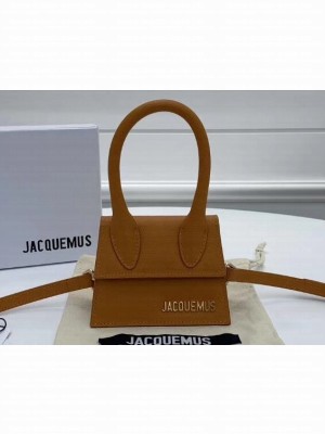 Jacquemus Grained Leather Le Chiquito Micro Bag Brown