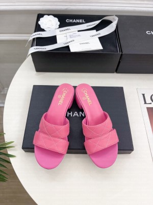 Chanel 4cm Lambsink Quilted Mule Pink 2025