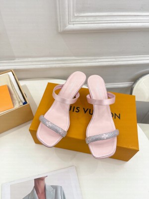Louis Vuitton Sparkle 9.5cm Heel Slide Sandals 2023 08