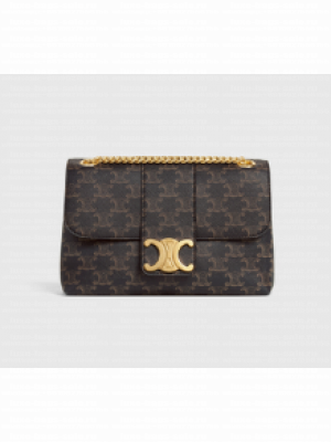 CELINE MEDIUM CELINE VICTOIRE BAG IN TRIOMPHE CANVAS 115852 TAN