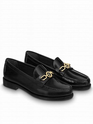Louis Vuitton Women's Chess Flat Loafer Black