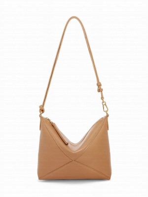 Loewe Bright Nappa Cow Leather Puzzle Fold Handbag Fawn