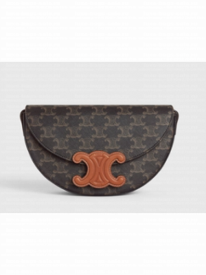 CELINE BESACE CUIR TRIOMPHE IN TRIOMPHE CANVAS AND CALFSKIN 111233