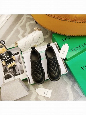 Bottega Veneta Quilted Lambskin Flat Loafers Black 2021 Collection