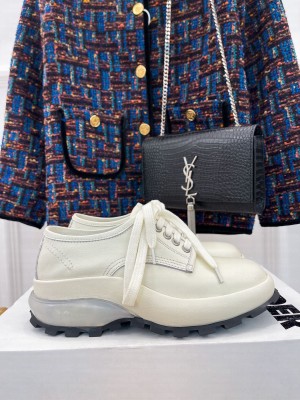 Jil sander Unisex 5cm Low-top leather Lace up boots White