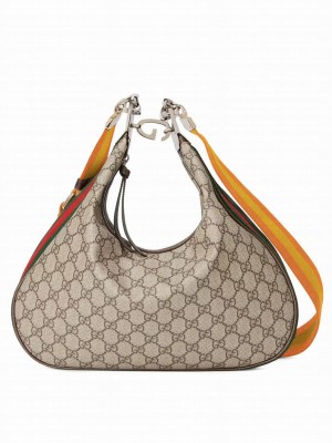 Gucci Attache Large Shoulder Bag 702823 Dark Coffee