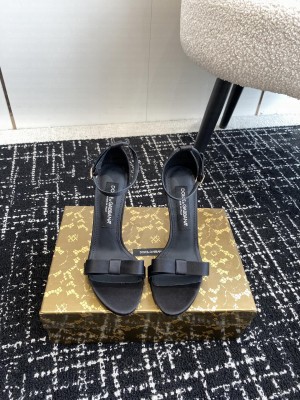 Dolce & Gabbana 10cm Black Satin sandals 2024
