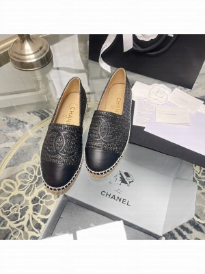 Chanel Weave Espadrilles Black 2022 Collection