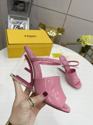 FENDI FIRST 85mm Pink Patent Leather high-heeled sandals  2022 Collection