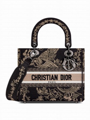 Christian Dior Medium Lady D-Lite Bag Black