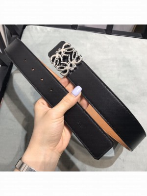 Loewe Width 38mm Leather Belt With Anagram Buckle 026
