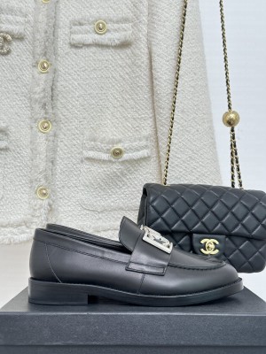 Chanel Calfskin Loafers with Framed CC 2023 012