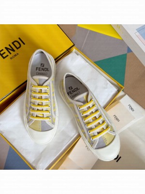 Fendi Domino FF fabric Unisex low-tops sneakers 014