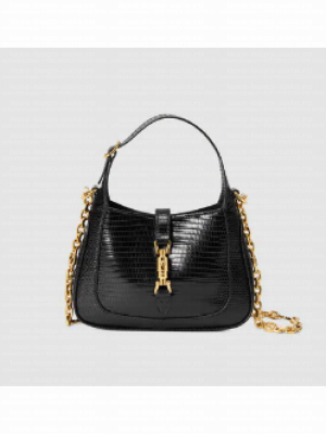 Gucci Jackie 1961 lizard mini bag 675799 black