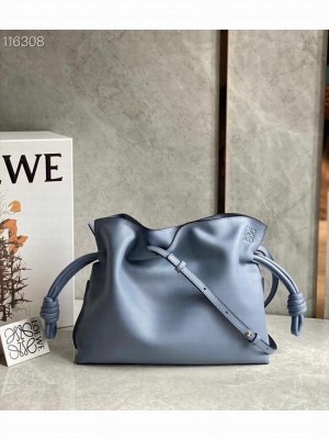 Loewe Mini Flamenco clutch in nappa calfskin Green Blue