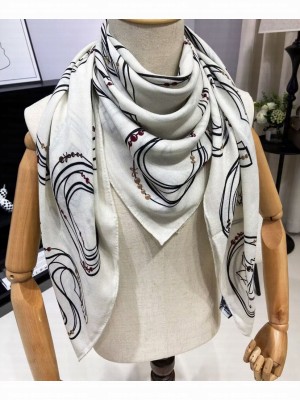 Chanel Women's COCO Print Square Scarf