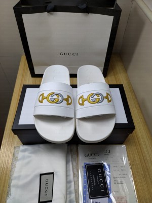 Gucci Unisex Rubber Flat Slide Sandals 021 2021 Collection