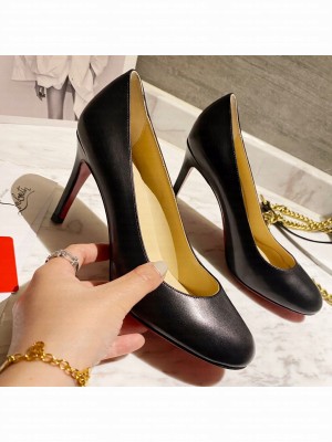 Christian Louboutin Calfskin Round-toe Pumps 8cm Black 2021 Collection