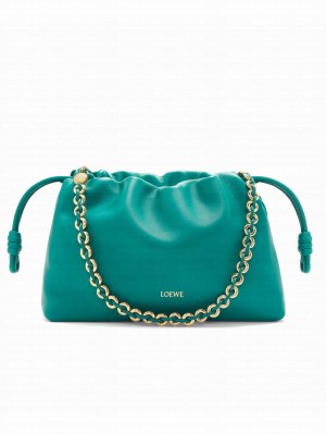 Loewe Flamenco Purse Bag In Mellow Nappa Lambskin Green