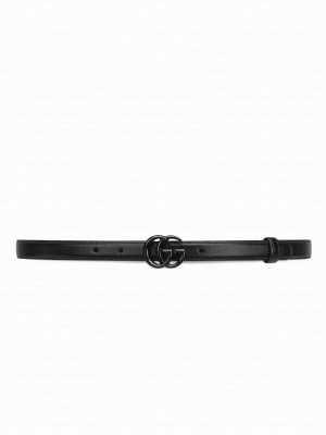 Gucci GG Marmont Thin Belt Black