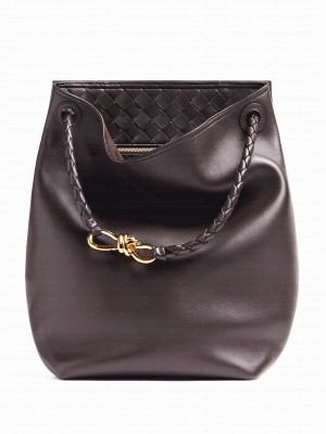 Bottega Veneta Andiamo Bucket 844169 Dark Coffee