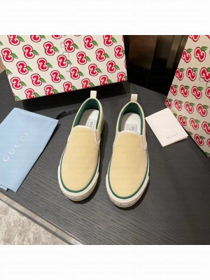 Gucci 1977 Slide On Sneakers Spring/Summer 2021 Collection, Light Yellow